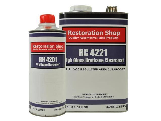 Silver Blue Metallic Low VOC Urethane Basecoat Clearcoat Car Paint Complete Medium Gallon Kit Q4864