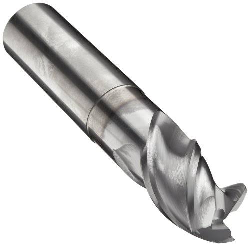 Carbide Corner Radius End Mill, Long Length, TiCN Finish, 3-Flute K10056