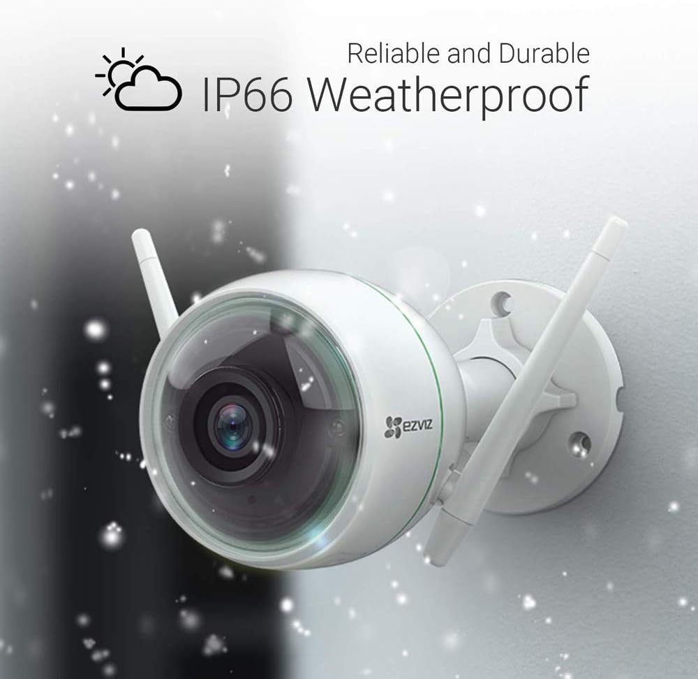 1080P WiFi Outdoor Security Camera with Night Vision, 2 Pack E1080