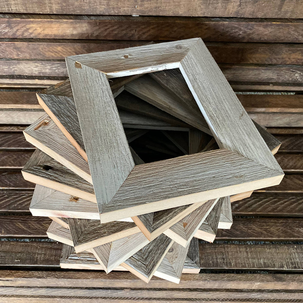Faded White Reclaimed Wood Frame J184994
