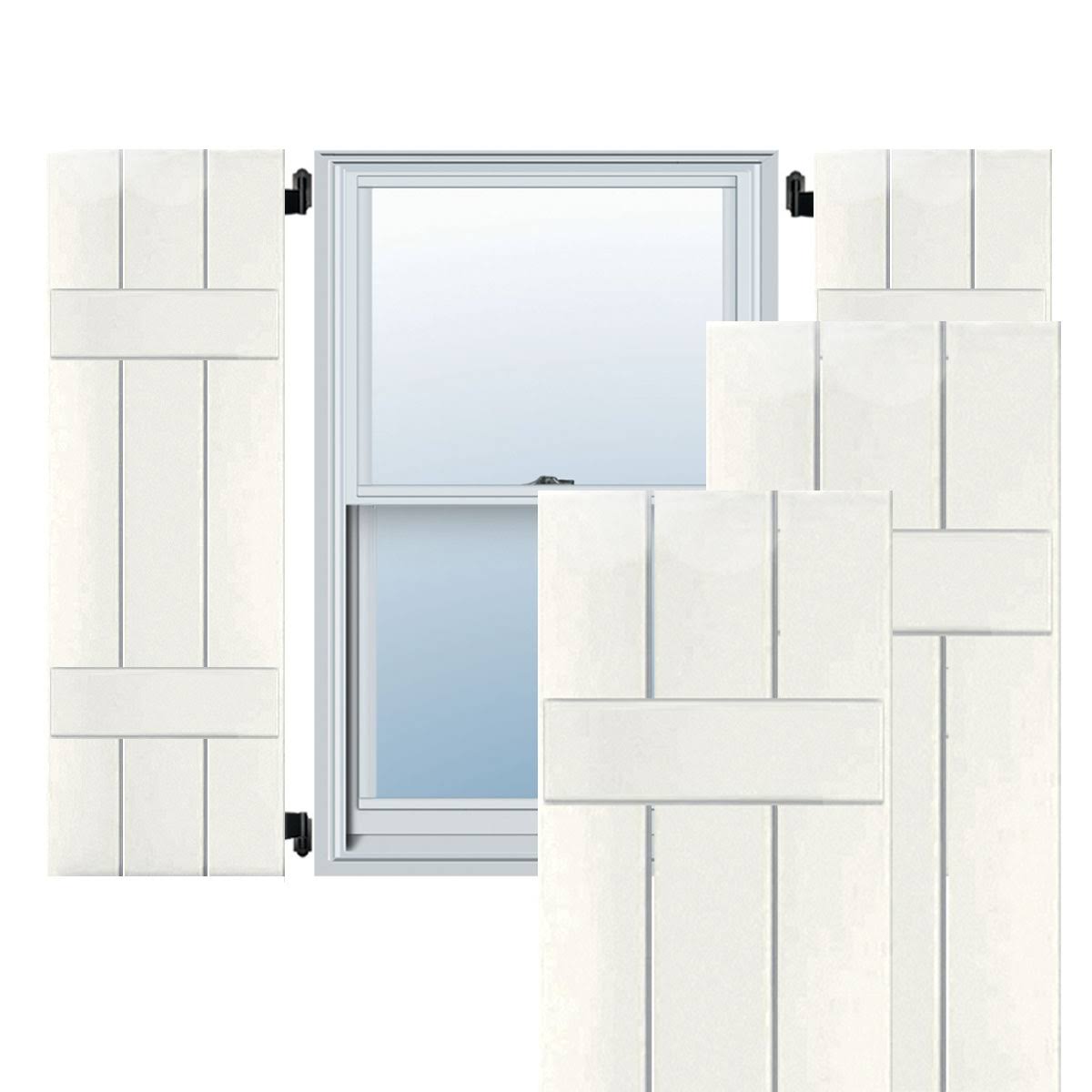 Real Wood Pine Board-n-Batten Shutters W69266