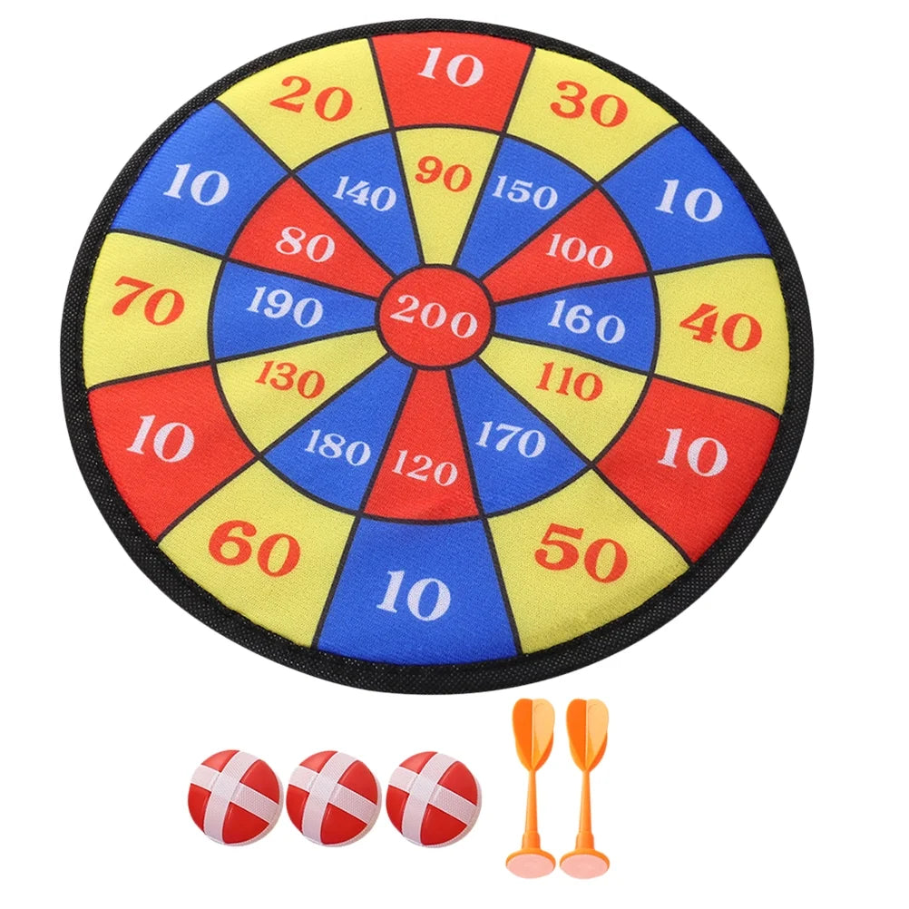 Self-adhesive Dartboard Toy Set with 2Pcs Balls F7637