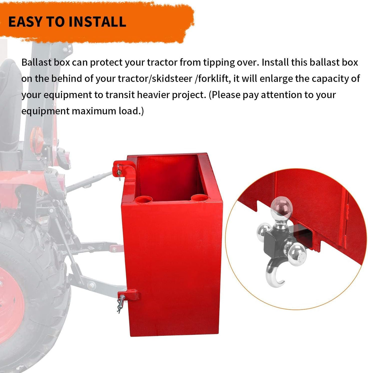Ballast Box 3 Point Category 1 Tractor Attachment F68710
