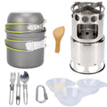 Camping Cookware Mess Kit Non-stick Aluminum Pot D882645