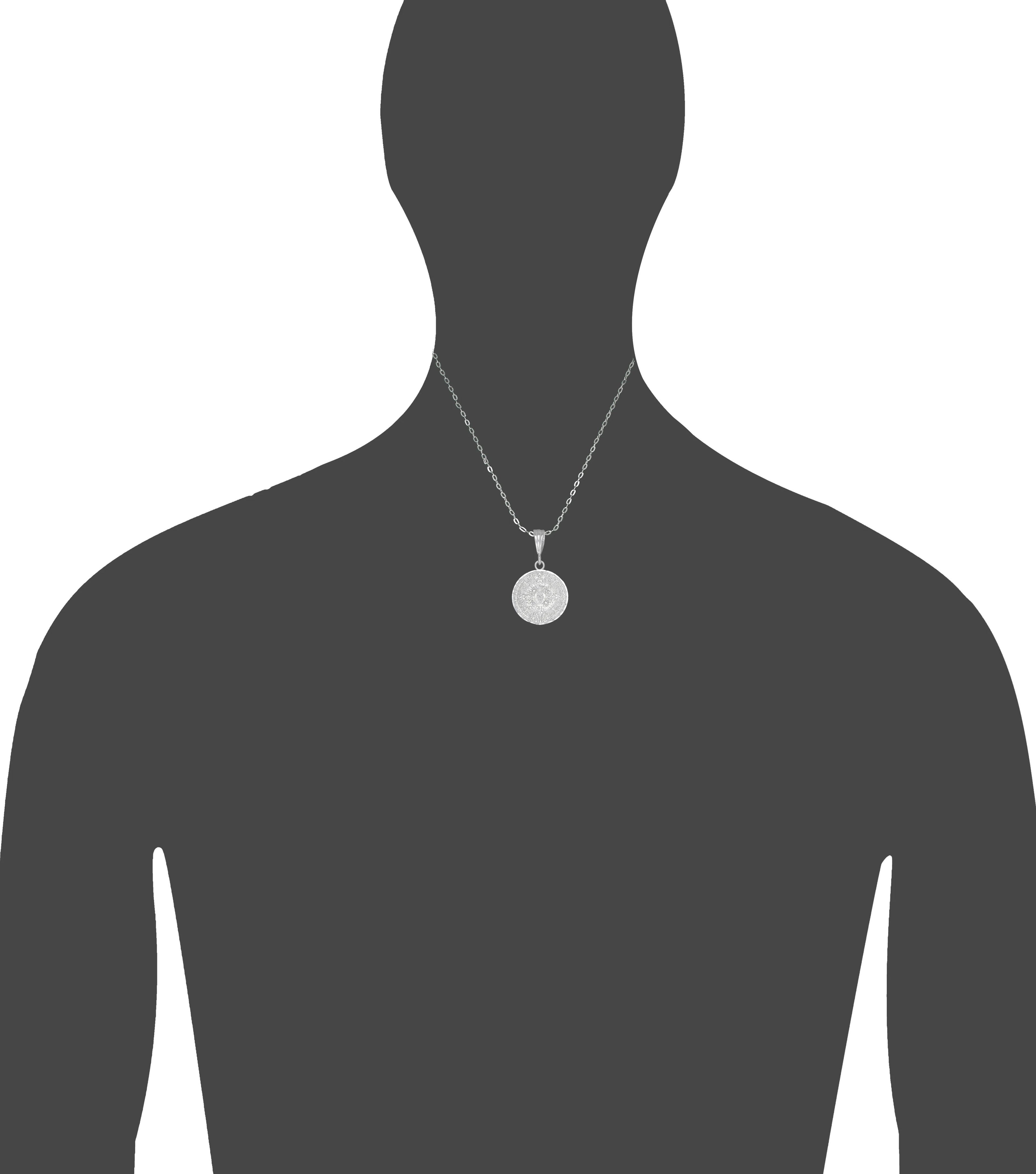 24 Inch Diamond Cut Sterling Silver Pendant Necklace A5248