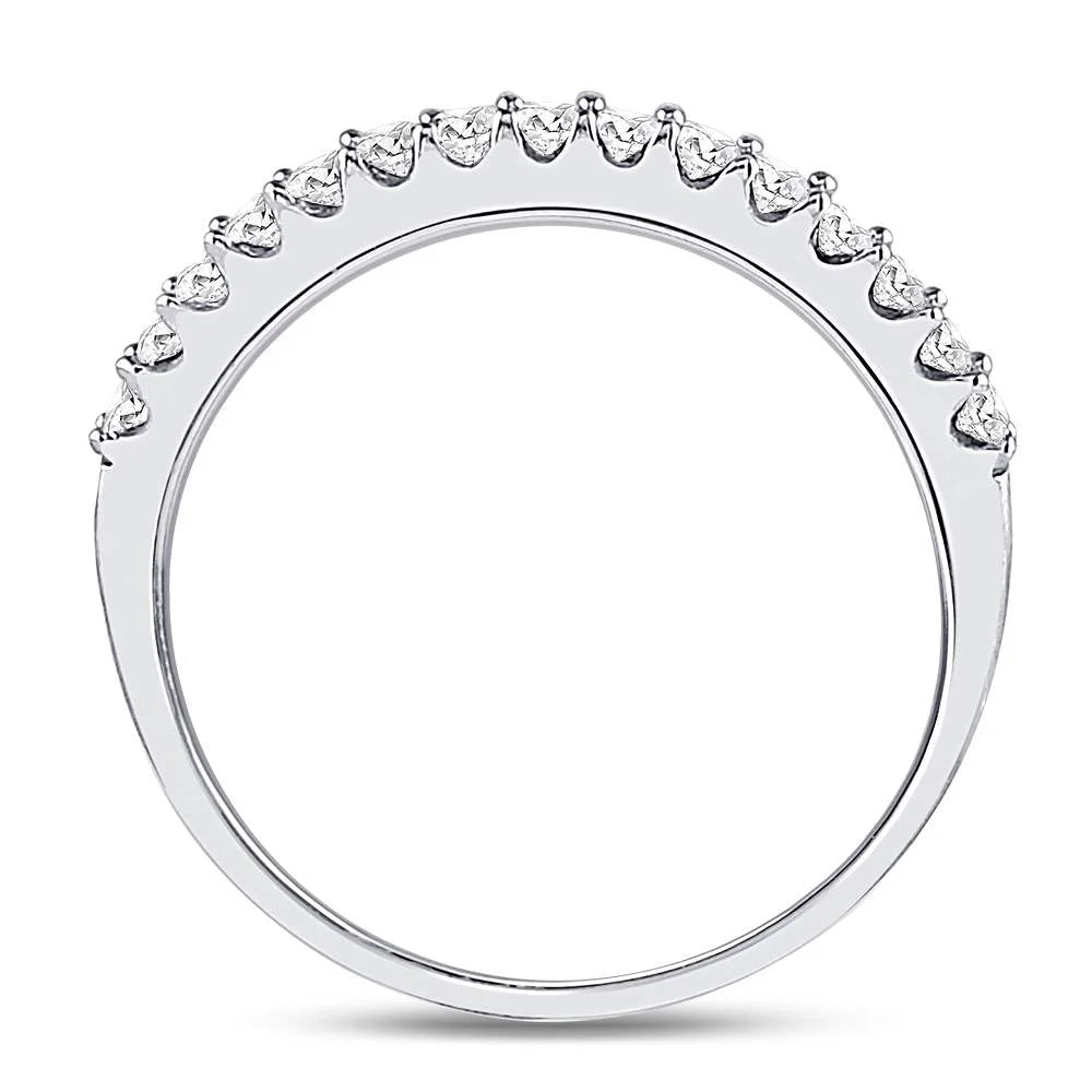 14kt White Gold Diamond Wedding Band 1/4 Cttw O676515
