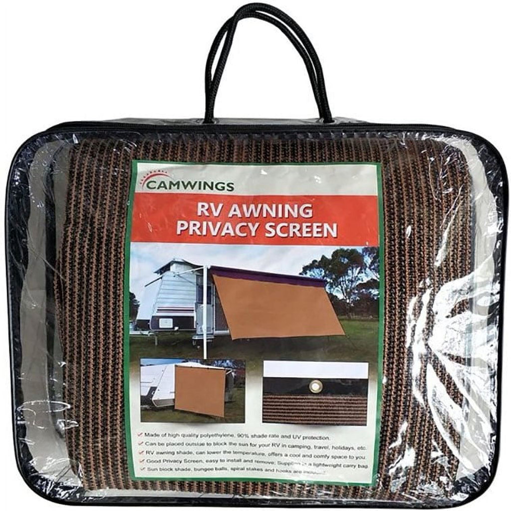 Coffee Awning Privacy Screen Shade Panel Kit 10ftx20ft X128