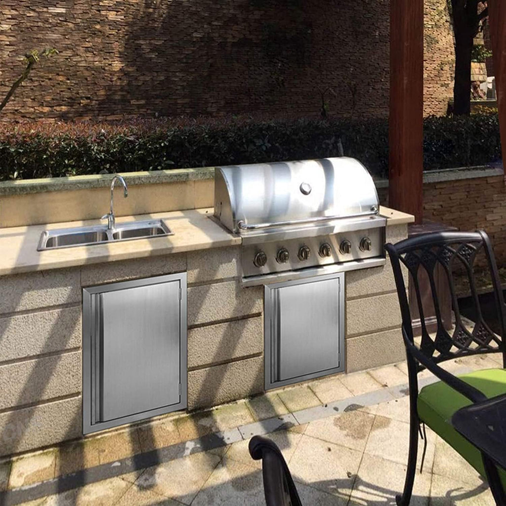 Stainless Steel BBQ Single Access Door 17W x 24H Inch R3616