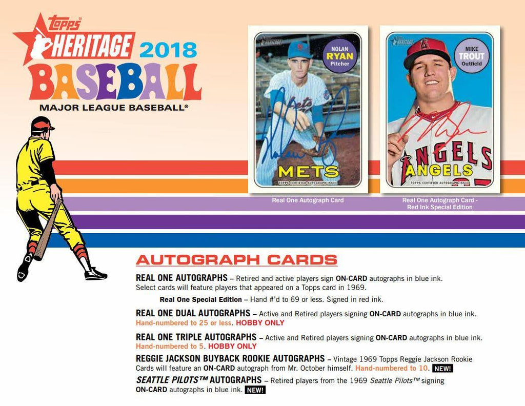 2018 Heritage Baseball Trading Card Hobby Box V232