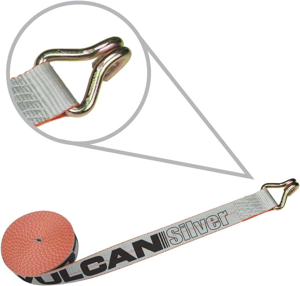 2 Inch x 30 Foot Winch Strap with Wire Hook, 4 Pack R4536