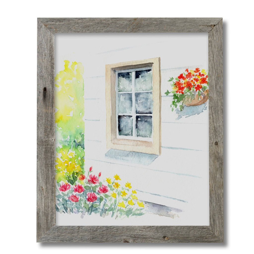 Faded White Reclaimed Wood Frame J184994