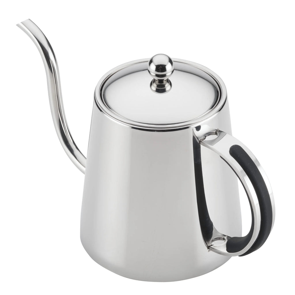 Stainless Steel Pour Over Teapot with Black Handle, 23-Ounce X7267