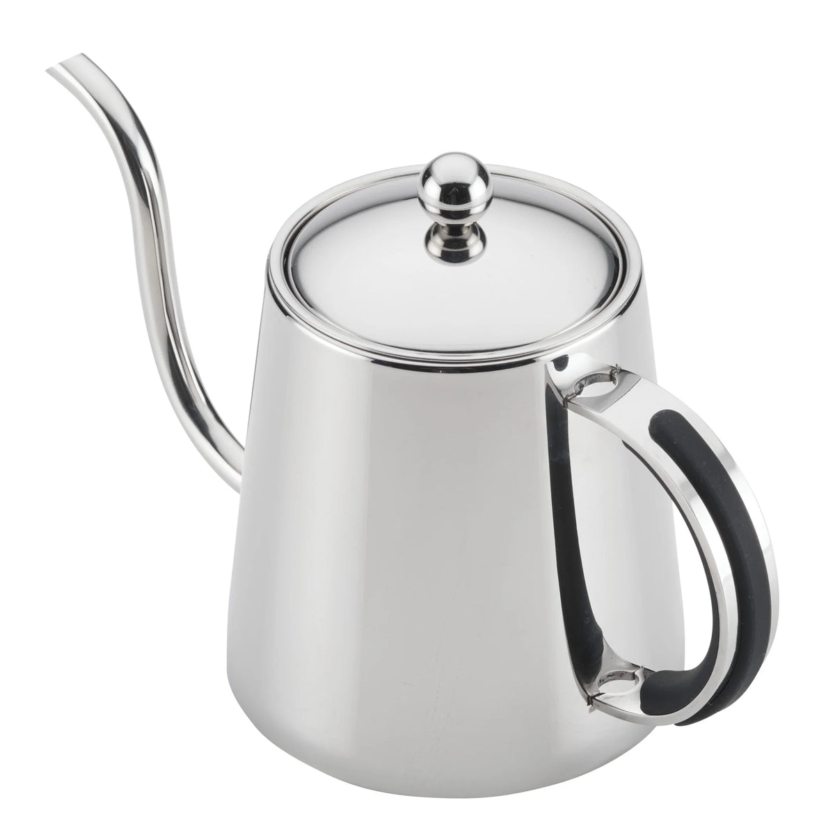 Stainless Steel Pour Over Teapot with Black Handle, 23-Ounce X7267