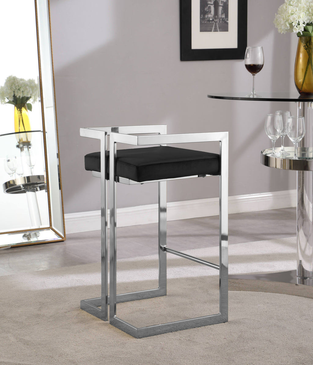 Black Velvet Stool G78129