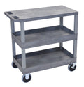 Gray 18x32 Cart with 2 Tub/1 Flat Shelves N750063