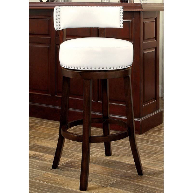 White Swivel Bar Stool X84094