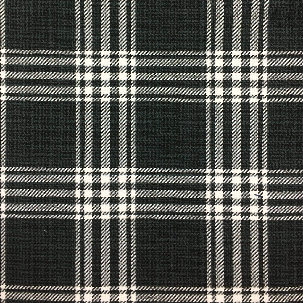 Twin Wingback Headboard Barnegat Plaid Black Sea C16888