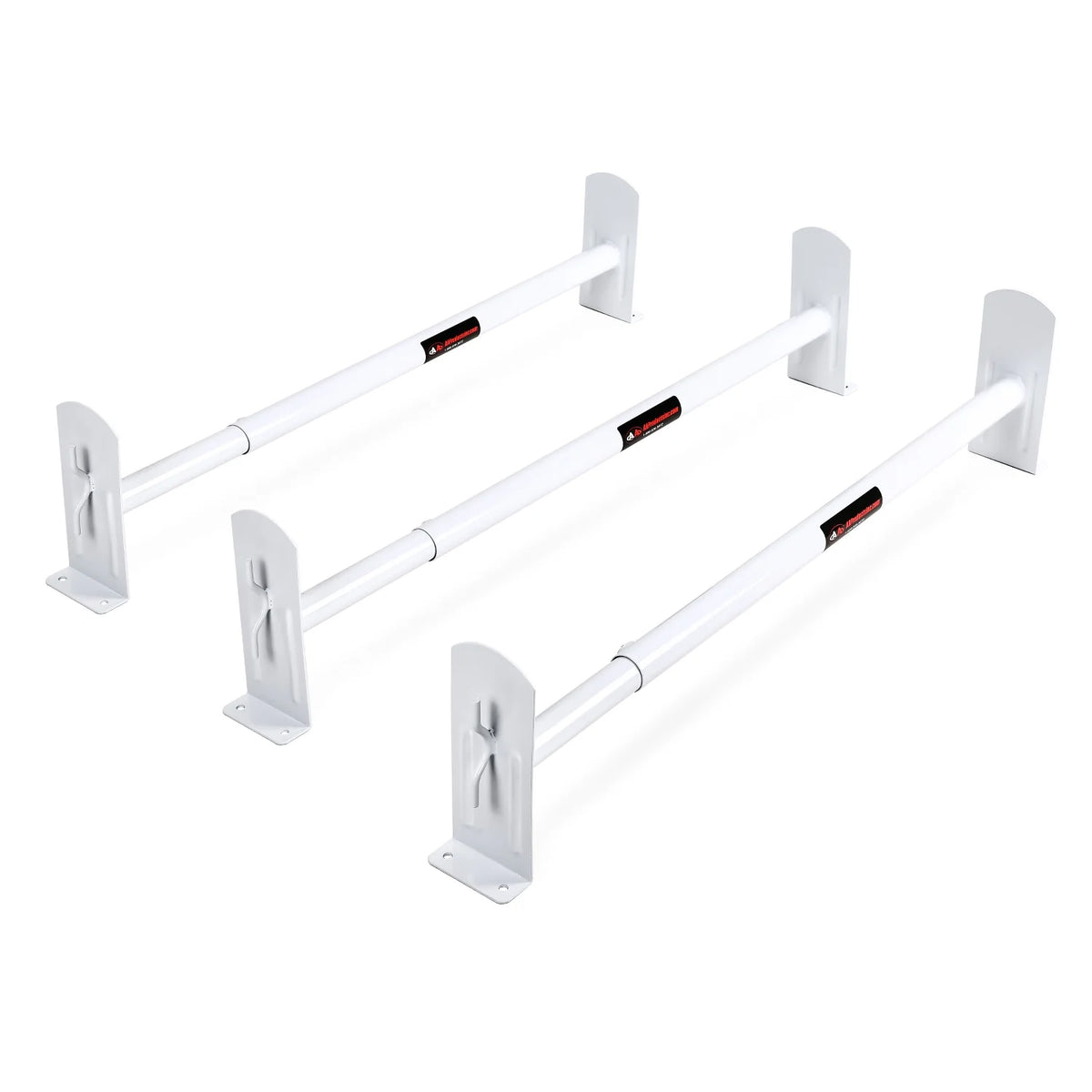 Matte White Adjustable Steel Cross Bars Pickup Truck Cap Rack System S5433