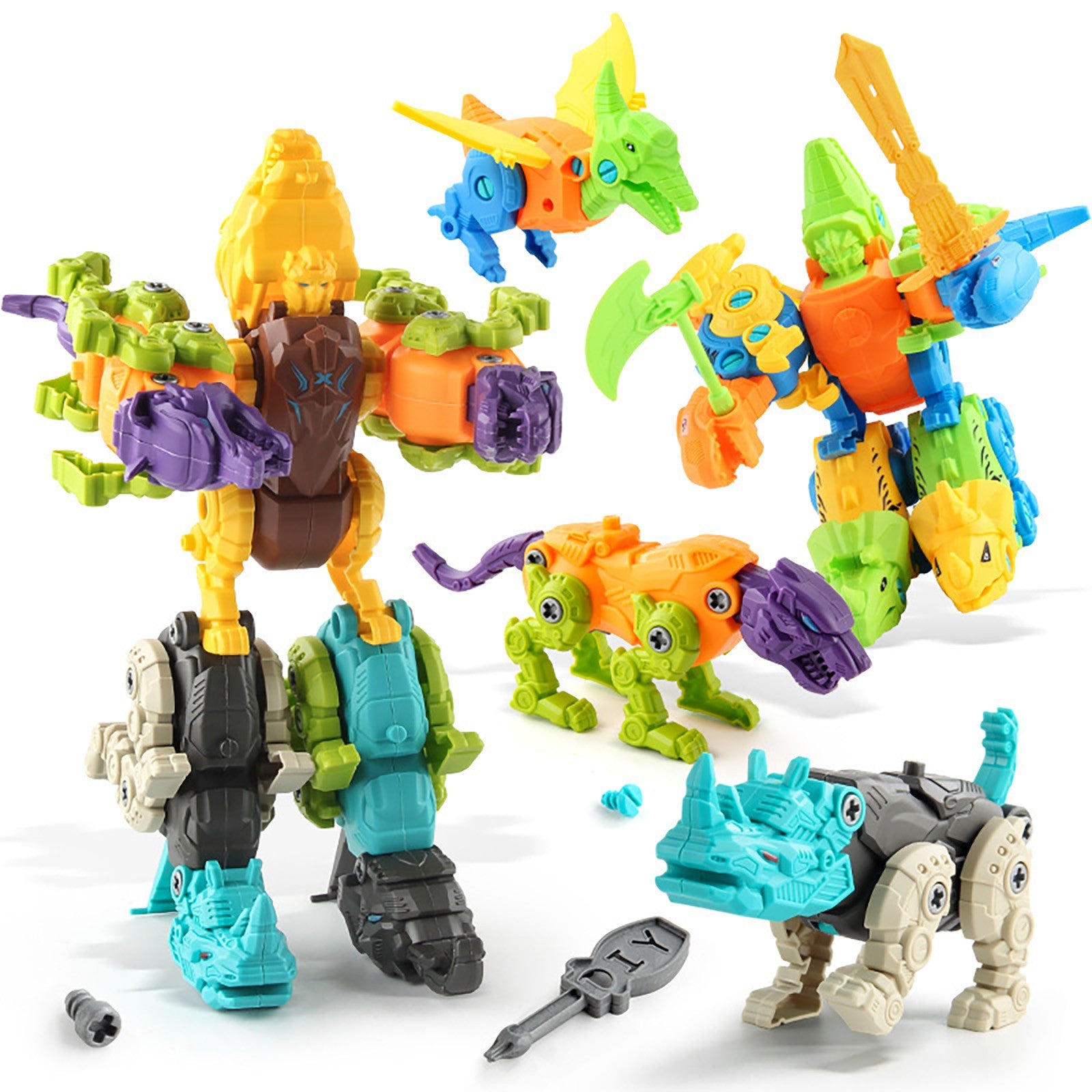 Take Animals Toys Learning Educational Toy Building Sets With Manual Drill And 5 Animals S7493