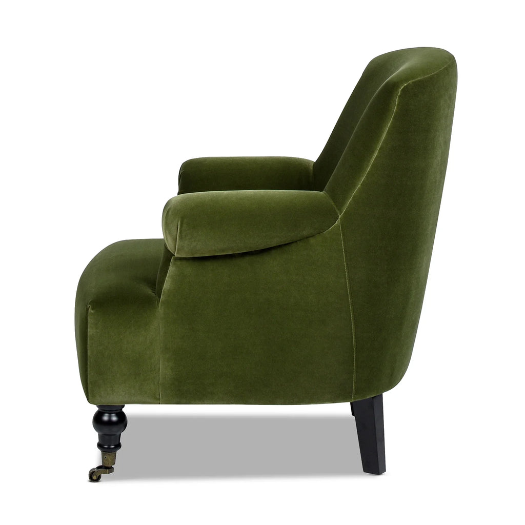 Olive Green Performance Velvet Accent Armchair F564