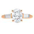 18K Rose Gold Three-Stone Diamond Engagement Ring D848571