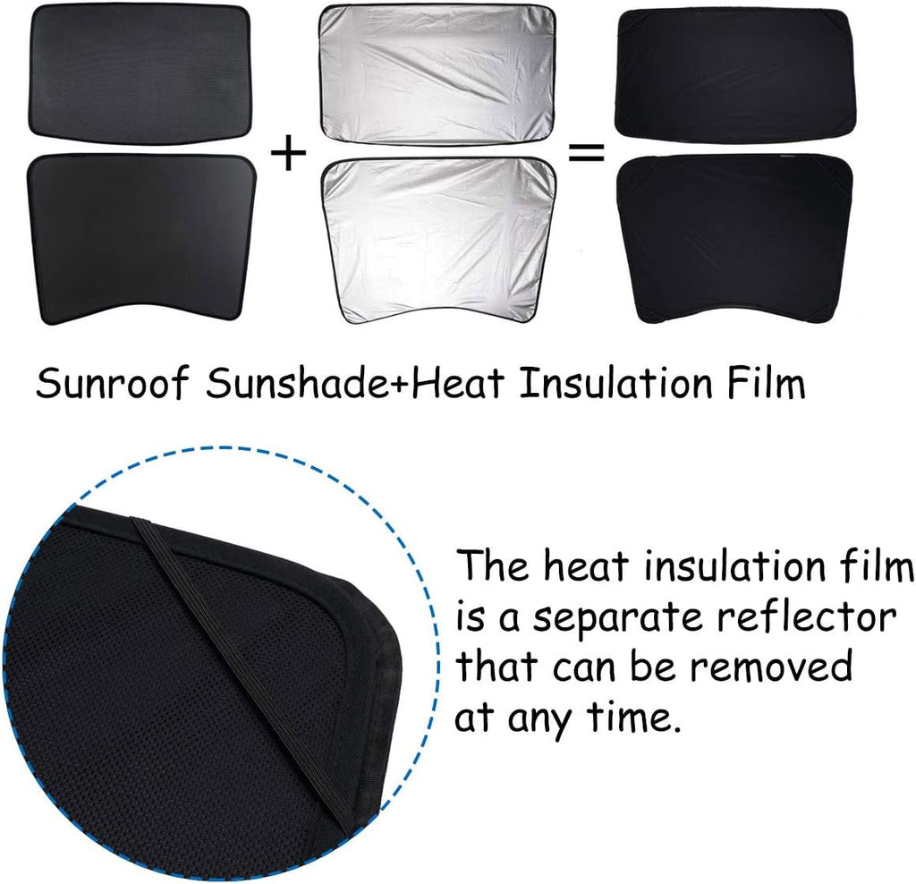 Glass Roof Sunshade Set of 4 Pieces V2407