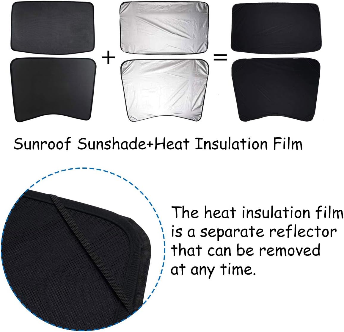 Glass Roof Sunshade Set of 4 Pieces V2407