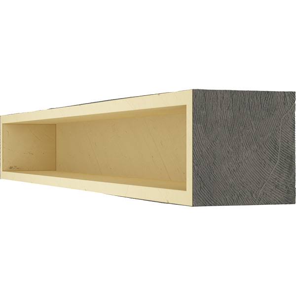 Sandblasted Faux Wood Fireplace Mantel, Aged Ash X7043