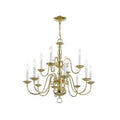 Polished Brass Candle Style Tiered Chandelier Y6240