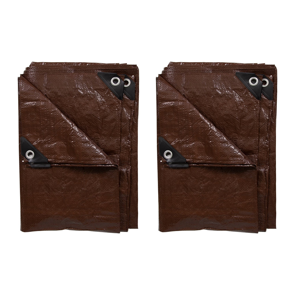 Brown Rip-Stop Tarp 12' x 16' 2 Pack D29055