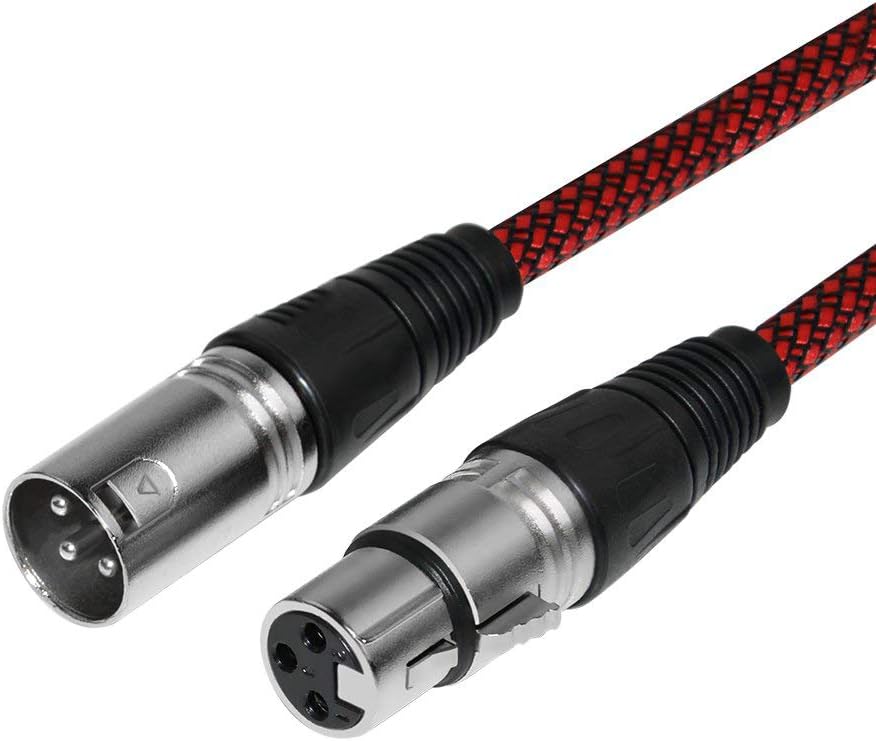 10Pack 6ft Nylon Braided XLR Male to Female Microphone Cable Q819005