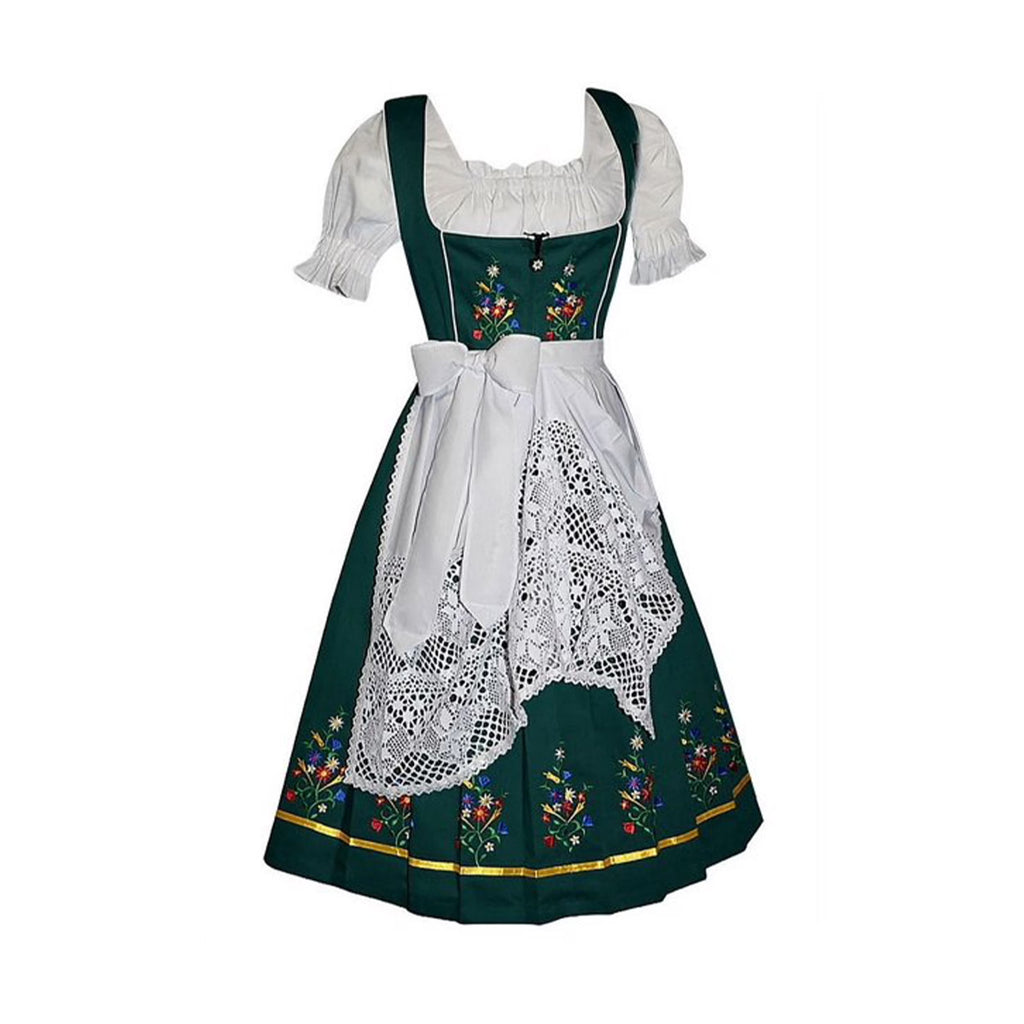 Green Cotton Dirndl Dress H144370