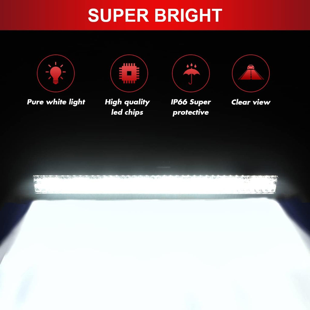 32 inch 672W Triple Row Flood Spot Combo LED Light Bar, 6000K, Pack of 2 O83496
