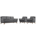 Grey Fabric Sofa and Armchairs Set K651591