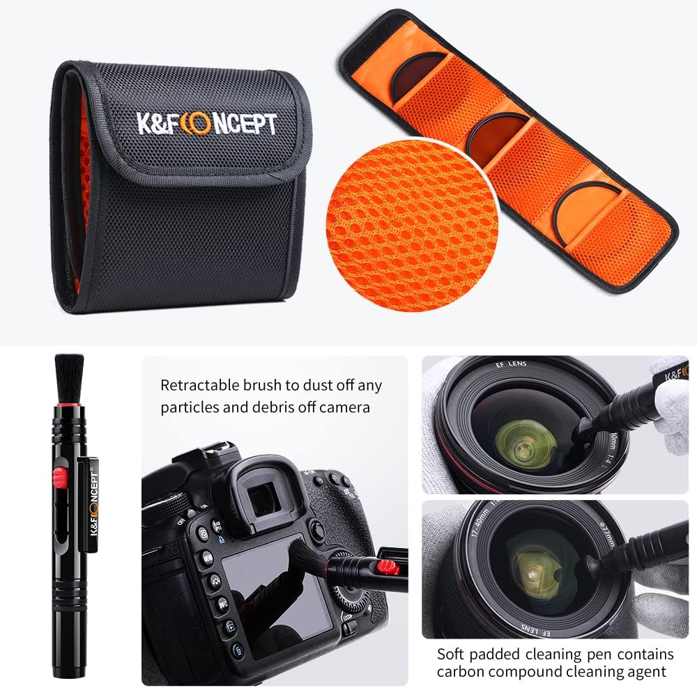 72mm UV/CPL/ND Lens Filter Kit (3 Pieces) Multi-Layer Coatings with Cleaning Pen and Filter Pouch G320960