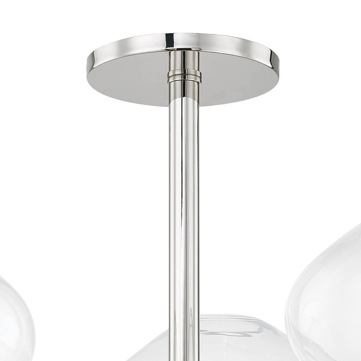 Polished Nickel 3 Light Semi-Flush Mount A12516