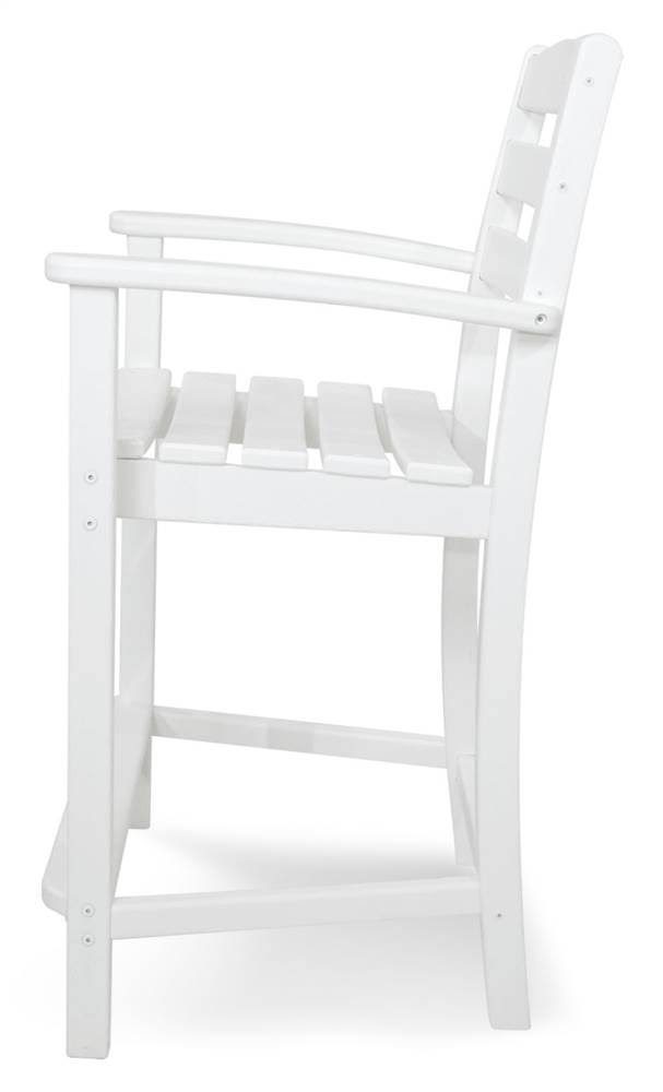 White Counter Arm Chair J139