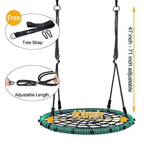 Spider Web Swing 40 inch with Steel Frame and 2 Hanging Straps E649