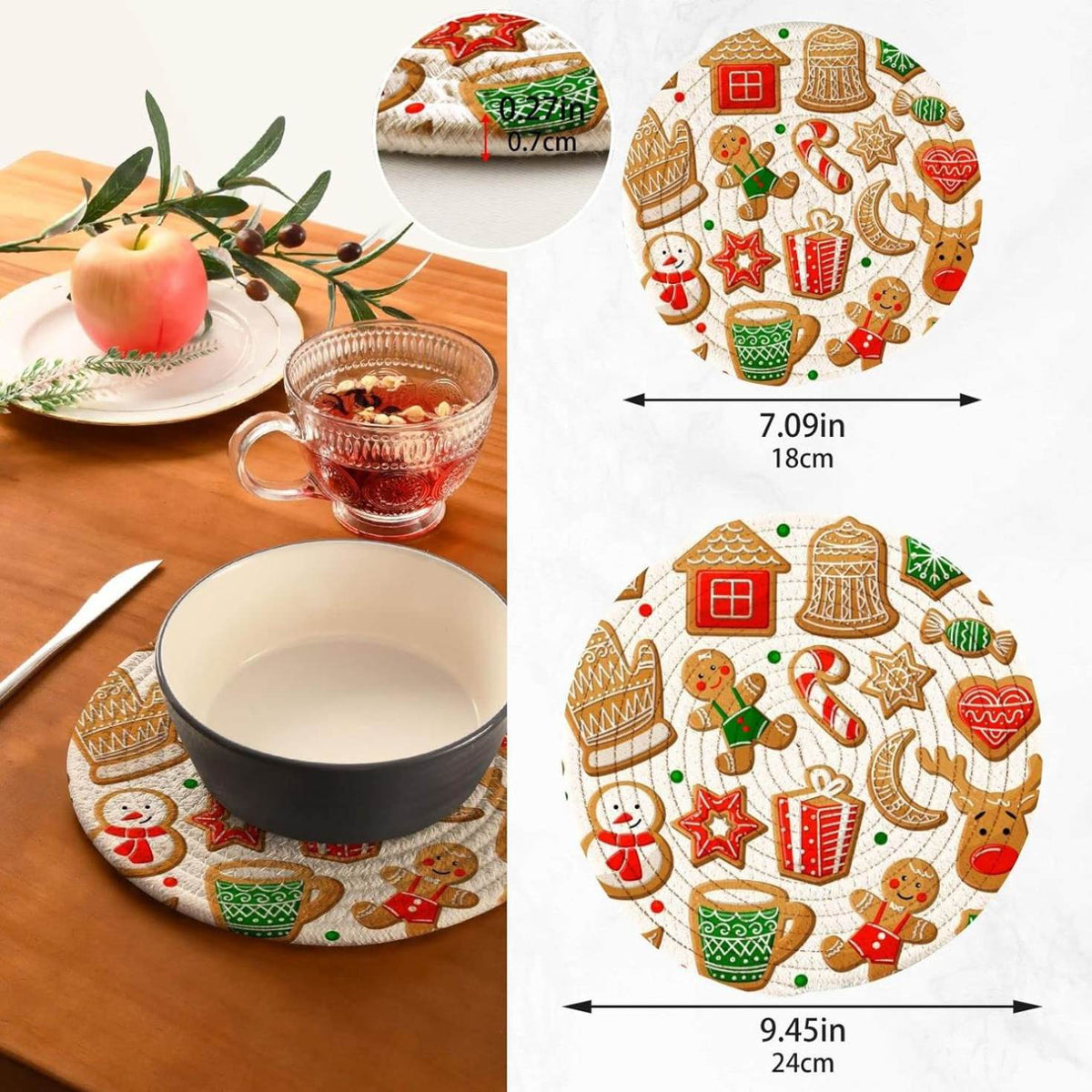 Cotton Woven Potholders Set 2 PCS O680