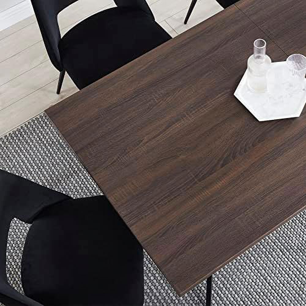 Mid Century Modern Rectangular Wood Finish Dining Table E78052
