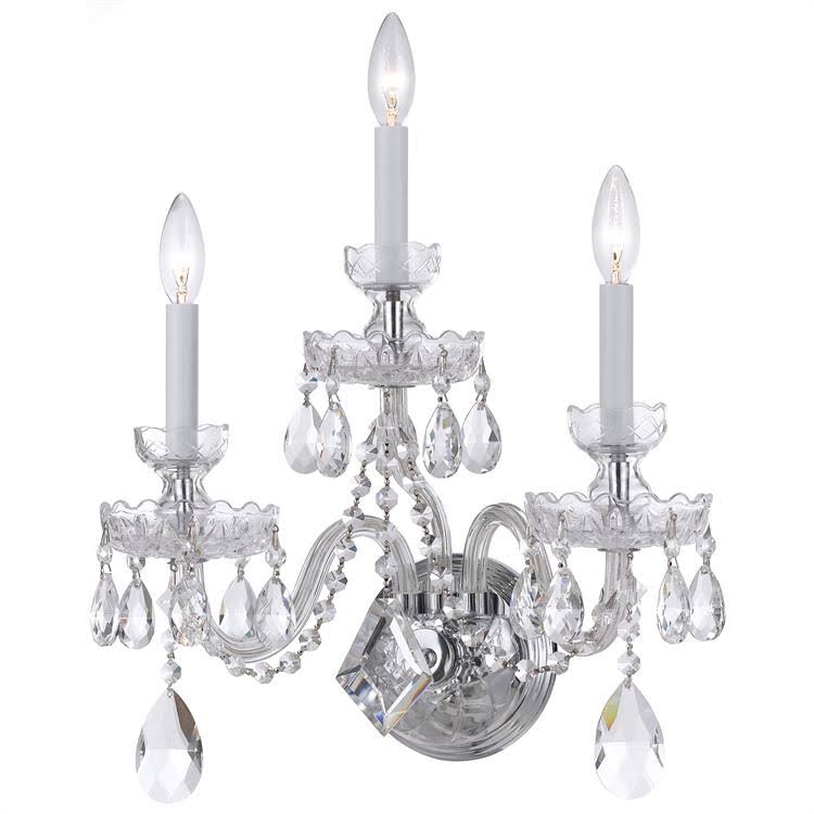 Crystal Chrome 3 Light Sconce Q86861