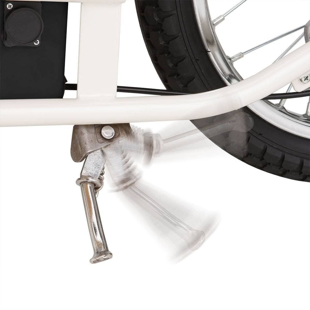 Green Electric Scooter with Seat and Rack P435788