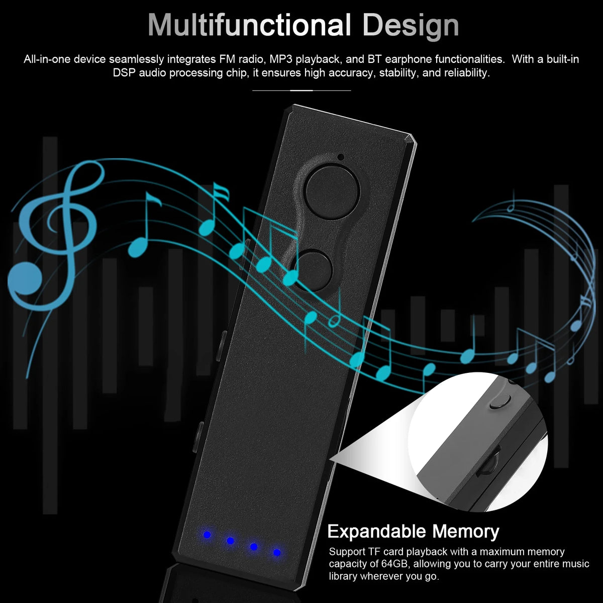 Portable BT MP3 Player Radio V4514