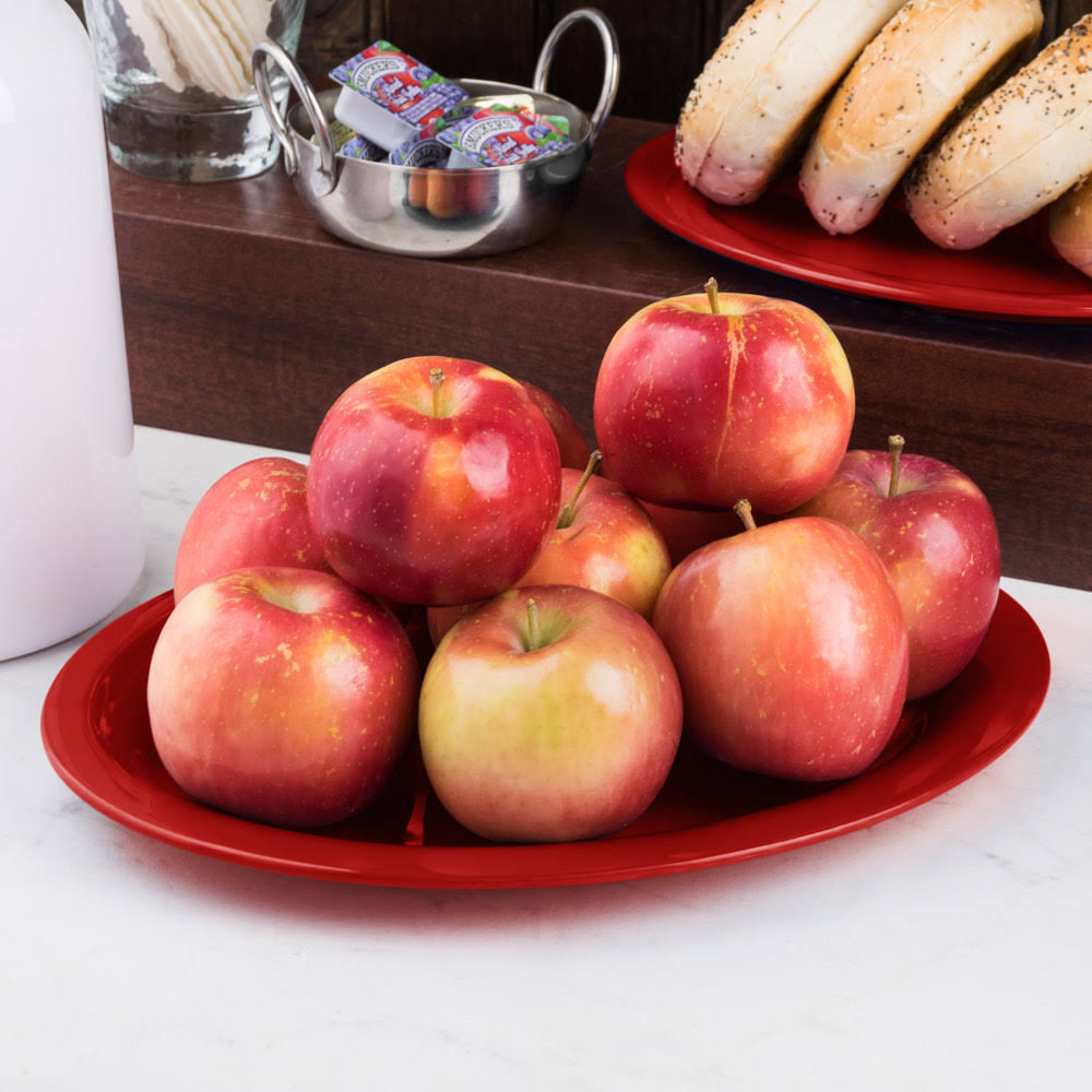 Red Melamine Oval Platter Tray U5572