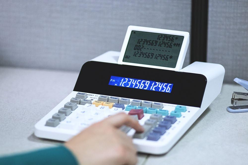12-Digit LCD Printing Calculator B61195