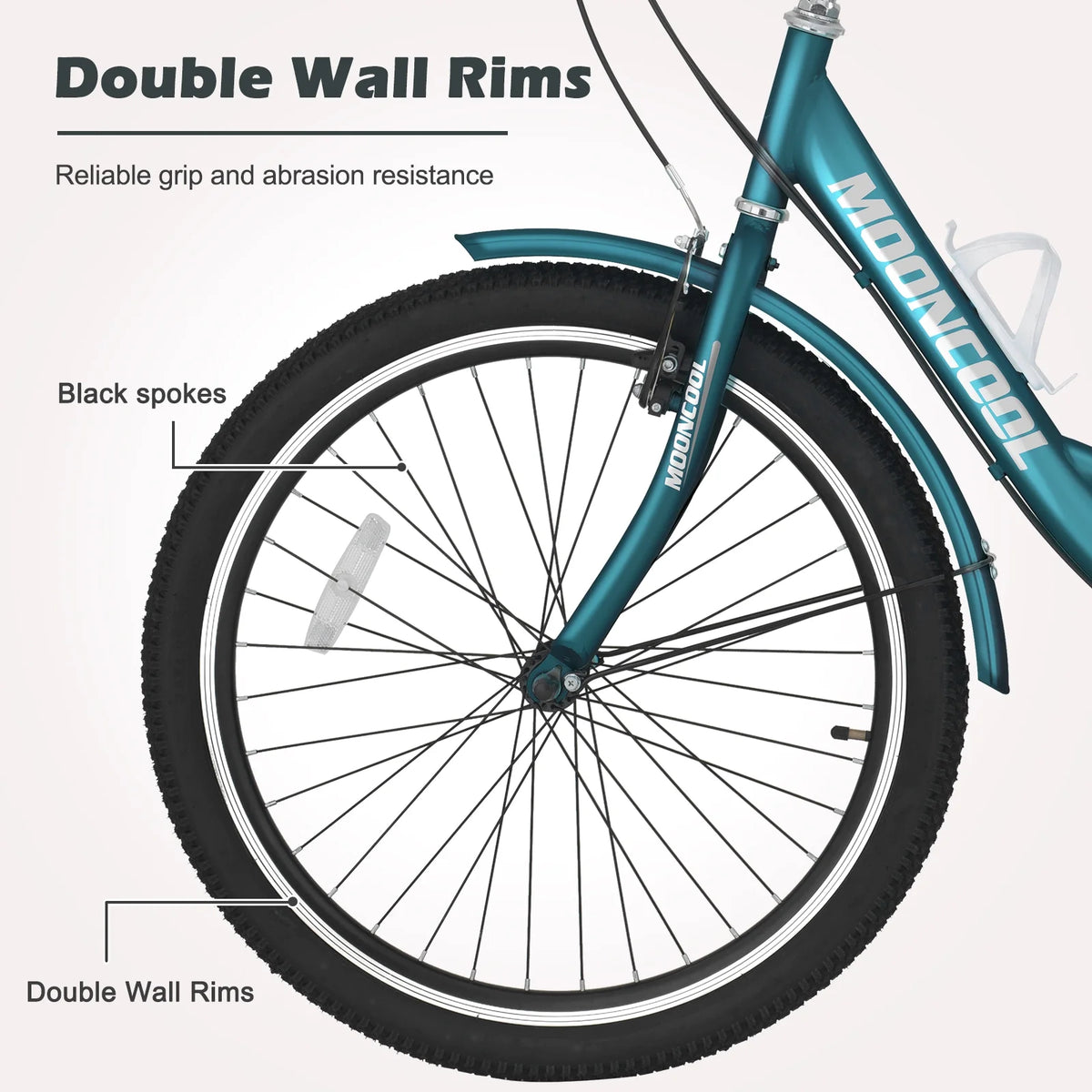 Tricycle 20" Wheels 7-Speed 3 Wheels Bike with Basket T6345