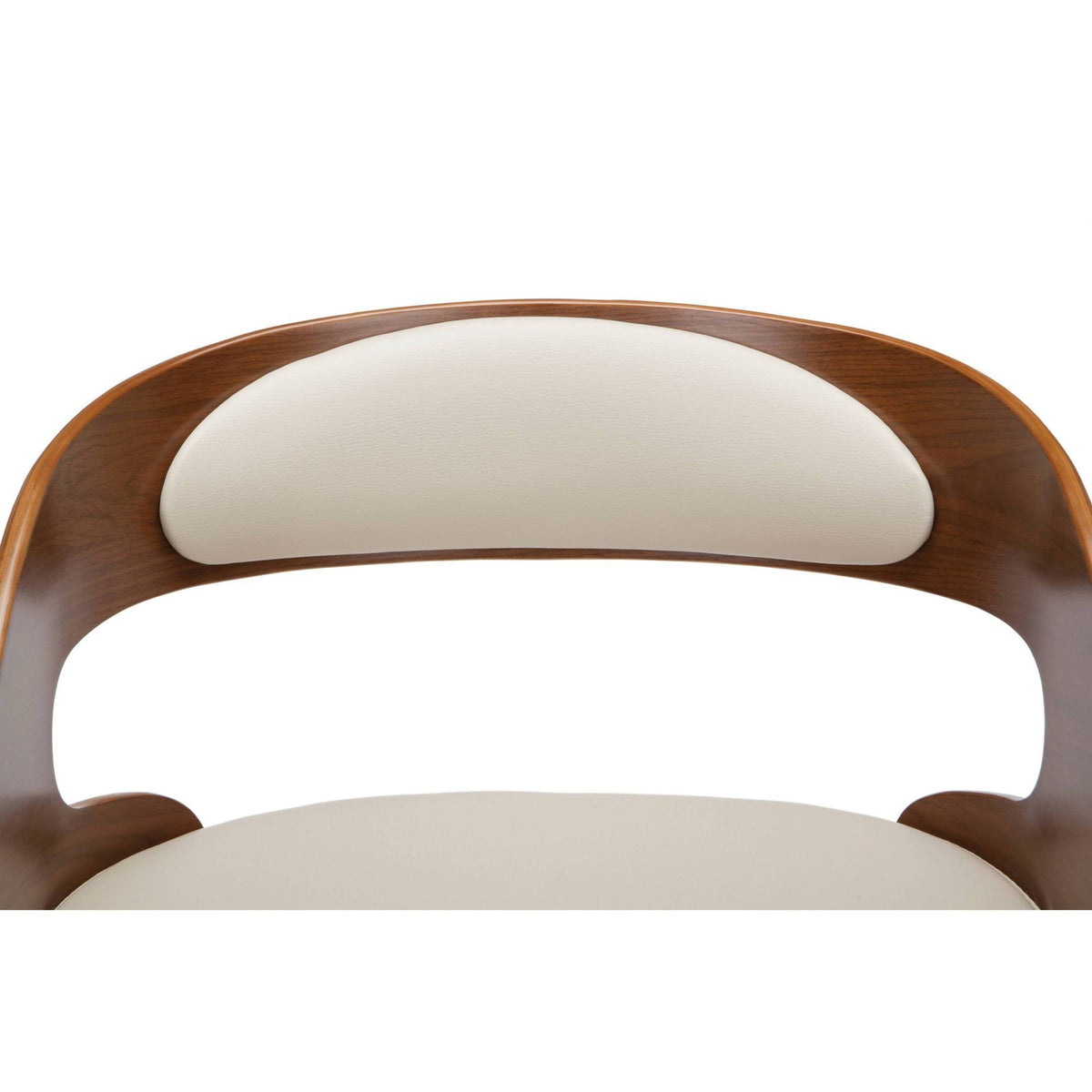 Ivory Bentwood Vinyl Swivel Stool E643