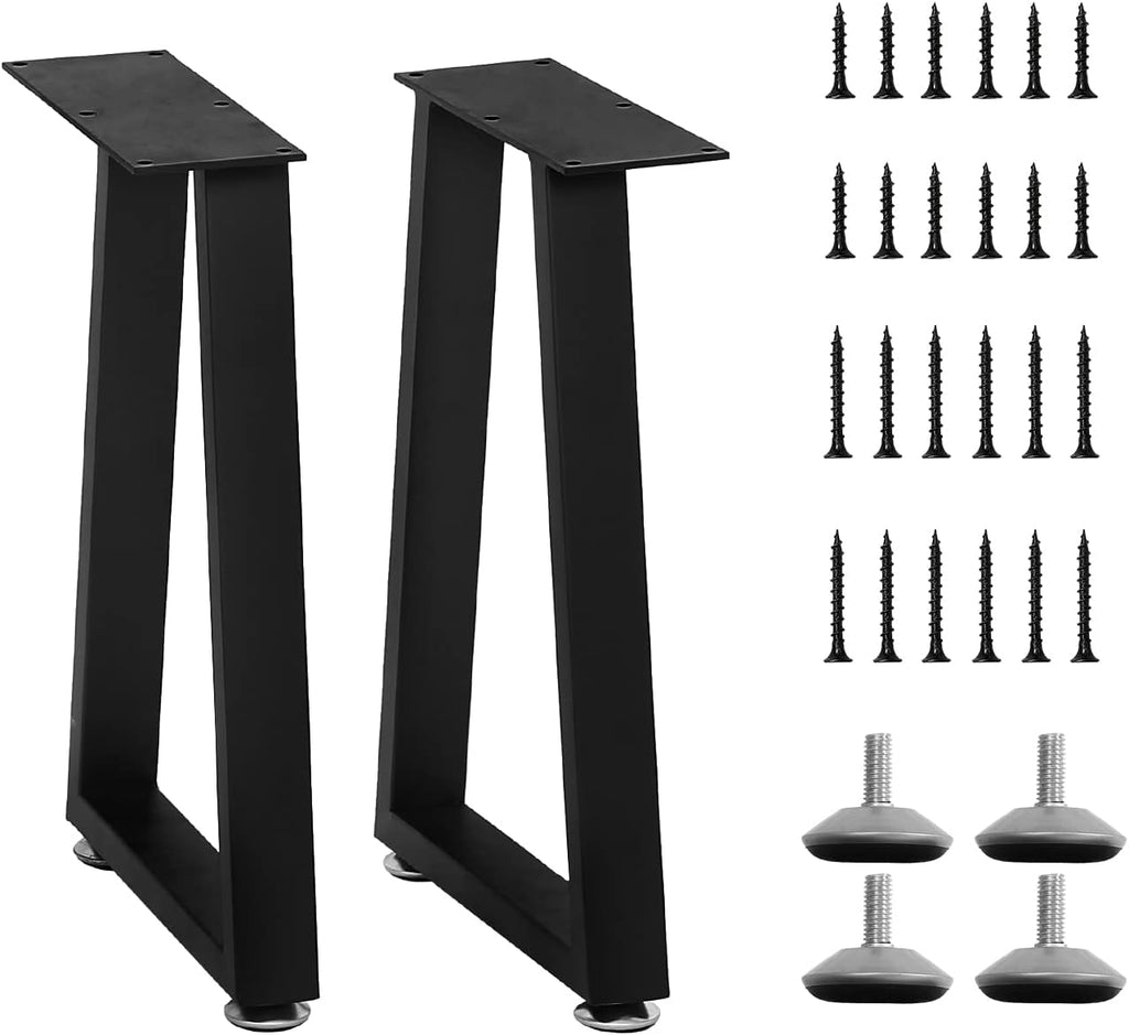 28 Inch Adjustable Metal Furniture Legs 2PCS Black M70967