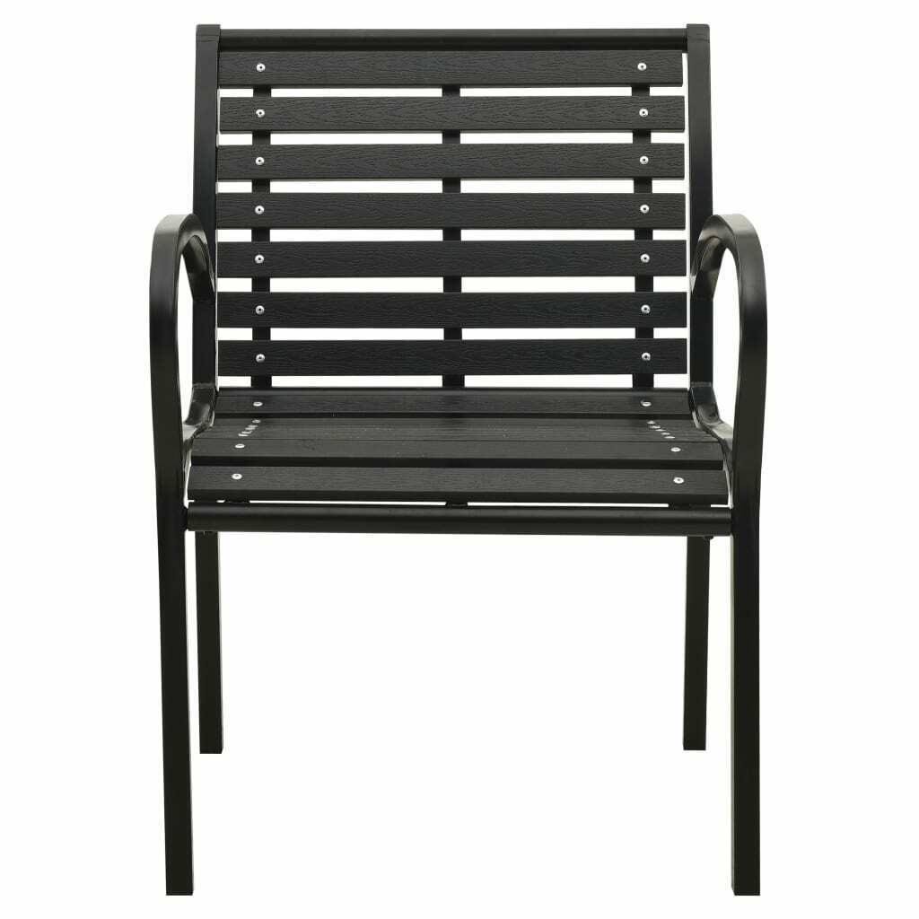 2 Pcs Steel and WPC Garden Chairs E368