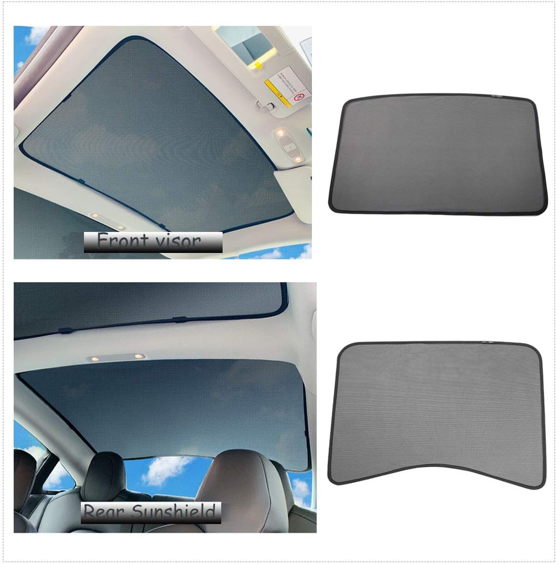 Glass Roof Sunshade Set of 4 Pieces V2407
